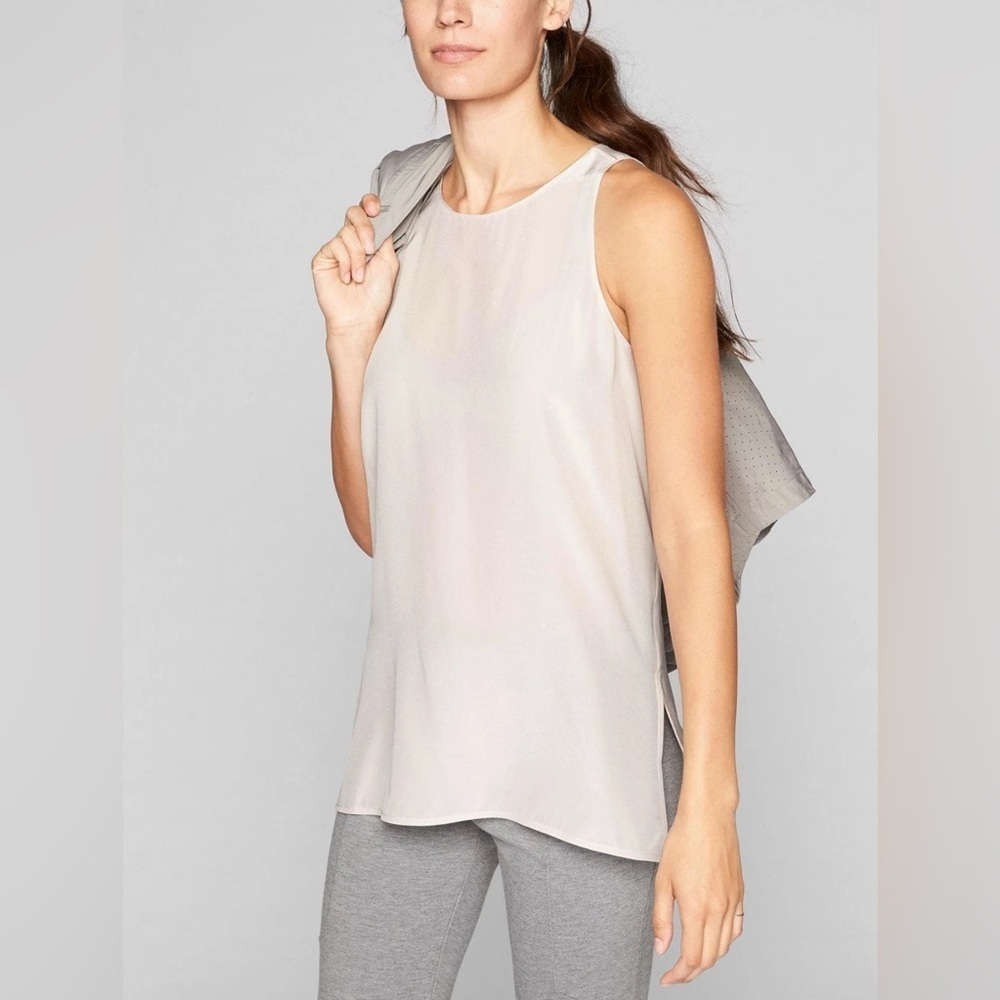 Athleta Nude 100% Silk Tank - Size Medium